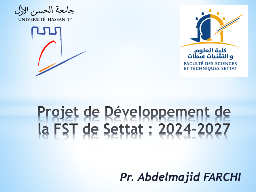 Projet de développement de la FSTS: 2024 – 2027
